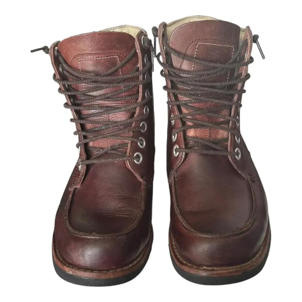 Timberland - Earthkeepers Moc toe Leather Brown Plum Boots size 8